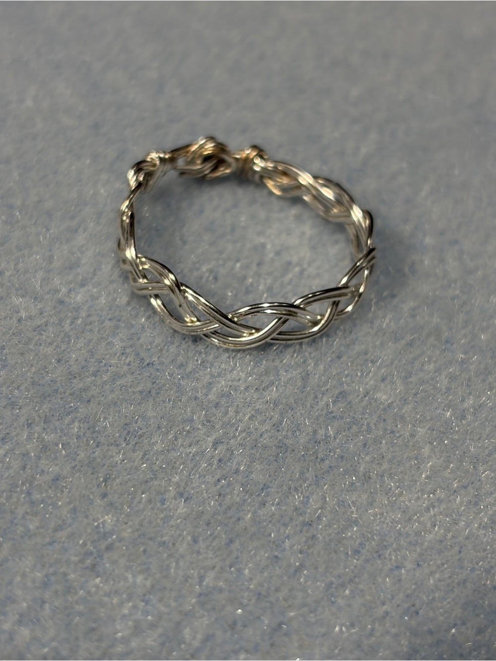Artistic Silver Wire Twisted Braid Ring